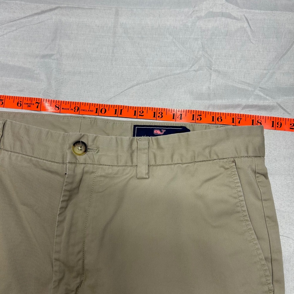 Vineyard Vines Mens 36x34 Breaker Pants Khaki Tan Straight Leg Chino Twill 0238 - Picture 5 of 7